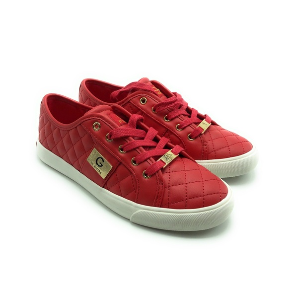 guess women's red sneakers